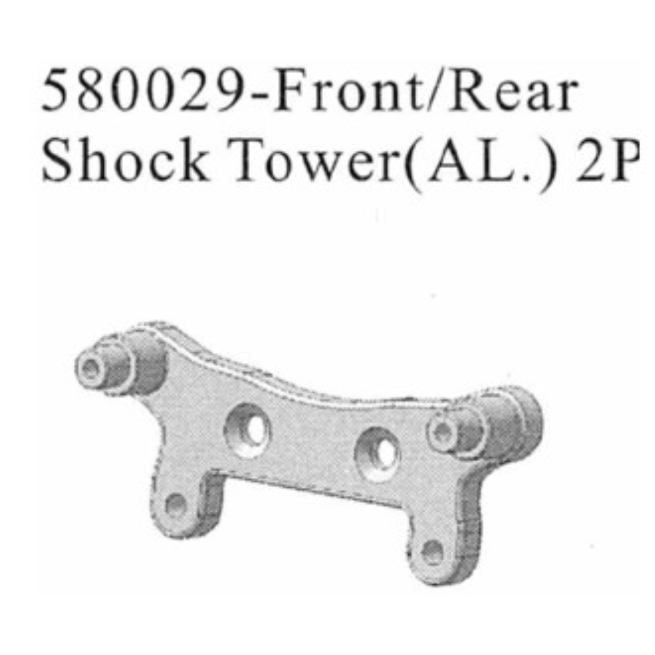 580029 Dämpferbrcke Aluminium