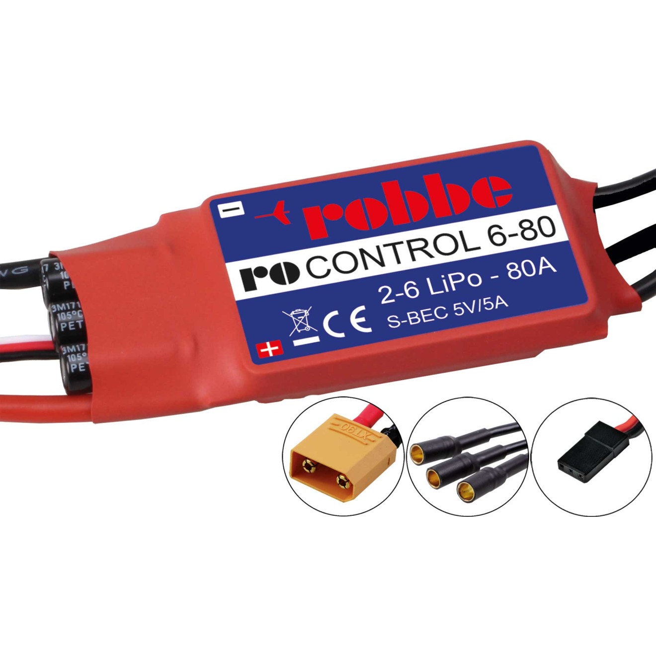 ROBBE RO-CONTROL 6-80 2-6S -80(100A) 5V/5A SWITCH BEC ..