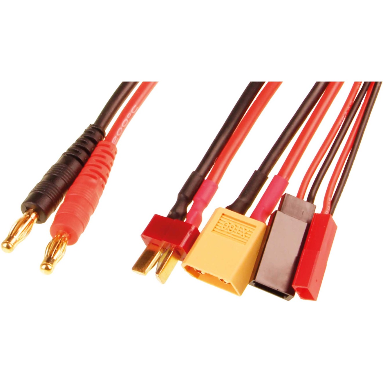 Robbe Ladekabel Multi 7 4-fach XT-60,T-Stecker ,BEC,Graupner/JR 14AWG