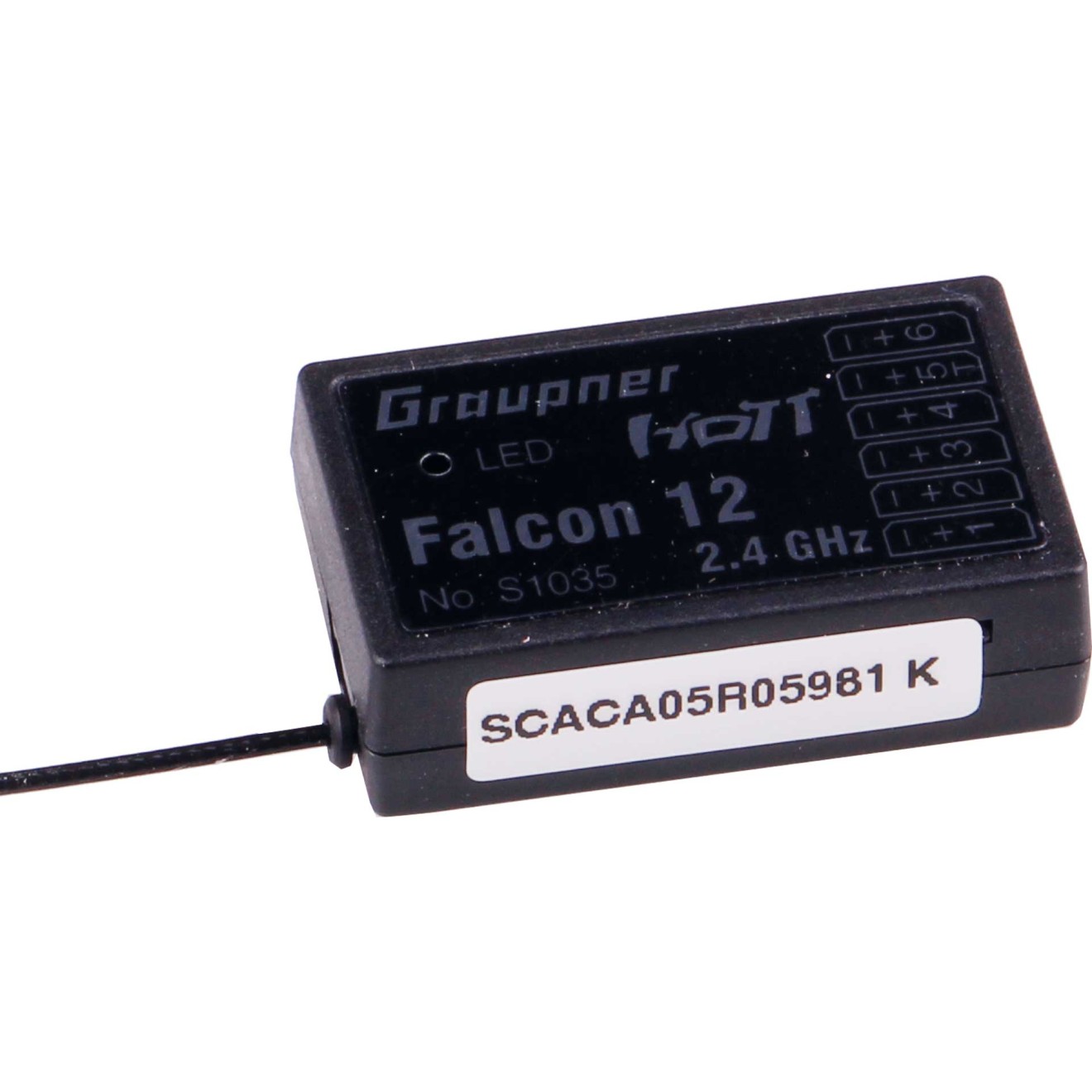 GRAUPNER FALCON 12 6-KANAL GYRO HOTT EMPFäNGER