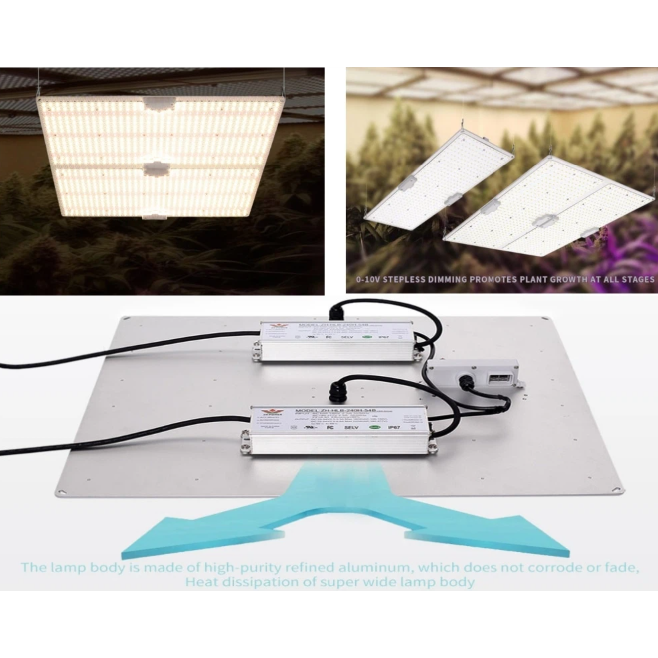 Peralux QDB-JT400 Quantum Board LED Grow Light Panel 400 Watt