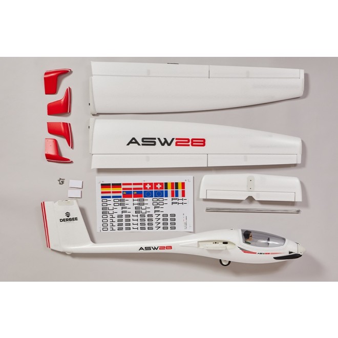 DERBEE ASW-28 Elektrosegler PNP - 200cm ..