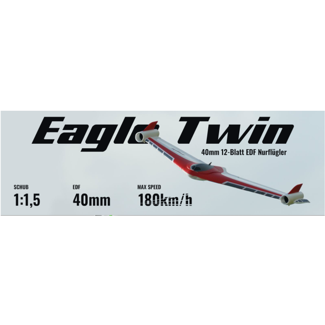 EAGLE TWIN V2 40MM EDF NURFLÜGLER PNP GRÜN ..
