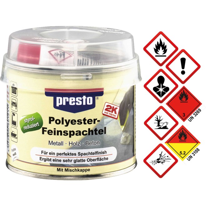 PRESTO FLEX POLYESTER FEINSPACHTEL 250G