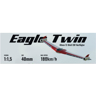 EAGLE TWIN V2 40MM EDF NURFLÜGLER PNP GRÜN ..