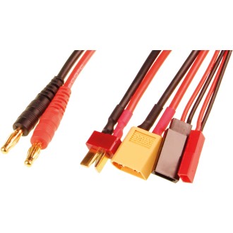 Robbe Ladekabel Multi 7 4-fach XT-60,T-Stecker ,BEC,Graupner/JR 14AWG