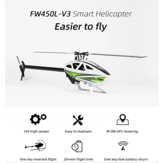 Flywing FW450L V3 RC GPS Smart Helicopter 450L Grösse mit H1 Flight Controller Farbe: Orange (RTF-Version)