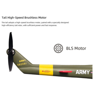 Flywing UH-1 Huey V4 GPS Stabilized 6CH RC Scale Helicopter (450L Größe) – Militär Look (RTF-Version)