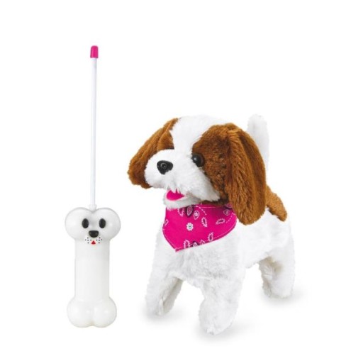 Lucky RC Plüschhund Weiss/Braun 27MHz ..