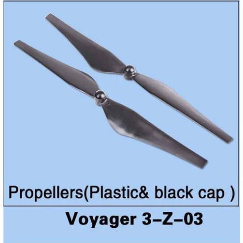 Voyager 3-Z-03 Propeller Plastik mit Schwarzer Kappe 1 x CW 1 x CCW